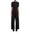 Leset Barb Crop Drawstring Pants In Black In Black