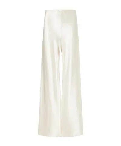 Leset Barb Draped Satin Wide-leg Pants In Neutral