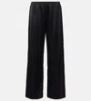 Leset Lori Stretch-jersey Wide-leg Pants In Black