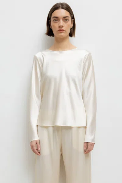 Leset Barb Lace Low Back Top In White