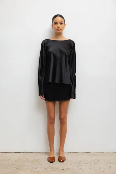 Leset Barb Lace Mini Skirt In Black