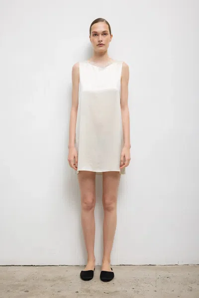 Leset Barb Lace Sleeveless Mini Dress In White
