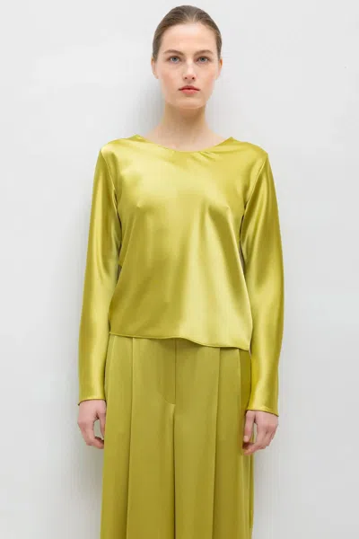 Leset Barb Long Sleeve Crew In Green