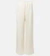 Leset Weite Mid-rise-hose Barb Aus Satin In Red