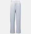 Leset Barb Painter Satin Pants In Black