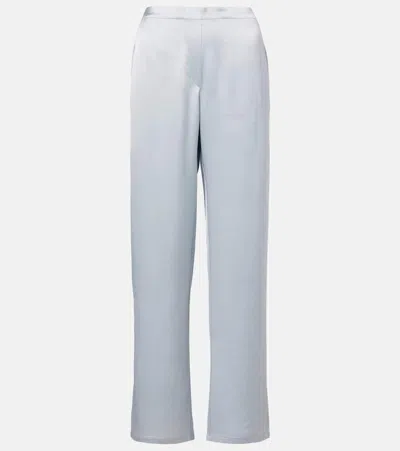 Leset Barb Painter Satin Pants In Black