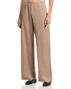 Leset Brown Barb Wide Leg Lounge Pants In Liquid Bronze