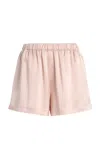 Leset Barb Satin Boxer Shorts In Pink