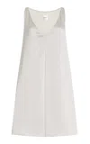 Leset Barb Satin Mini Dress In Silver