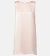 Leset Barb Satin Minidress In Pink