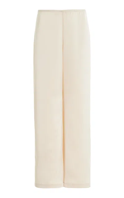 Leset Barb Satin Wide-leg Trousers In Neutral