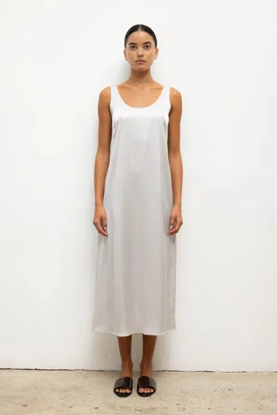 Leset Barb Scoop Midi Dress In Gray