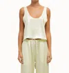Leset Barb Crop Drawstring Pants In Citron In Green