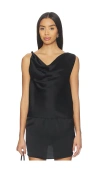 Leset Barb Shell Top In Black