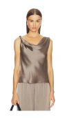 Leset Barb Shell Top In Gray