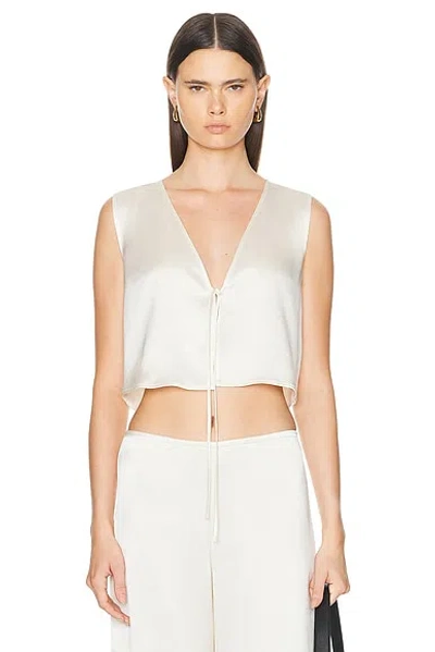 Leset Barb Tie Top Creme