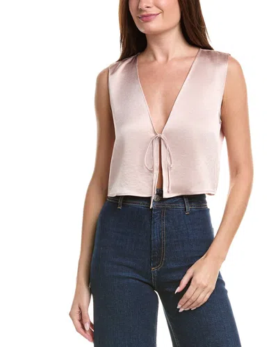 Leset Barb Tie Top In Pink