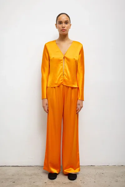 Leset Barb Wide Leg Pant In Orange