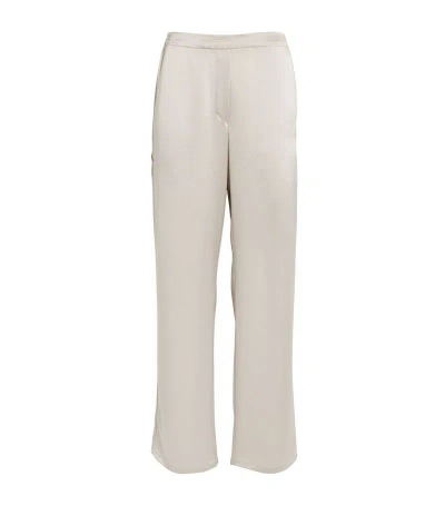 Leset Barb Wide-leg Trousers In Silver