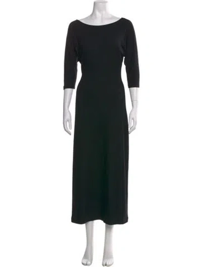 Pre-owned Leset Bateau Neckline Long Dress W/ Tags In Black