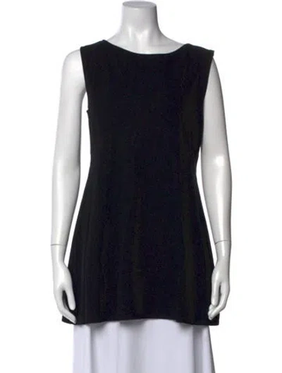 Pre-owned Leset Bateau Neckline Mini Dress In Black
