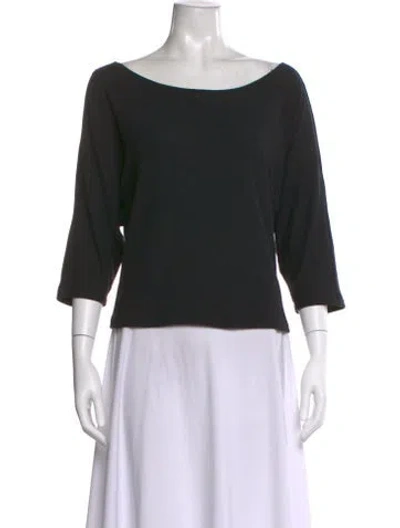 Pre-owned Leset Bateau Neckline Sweater In Black