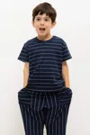 Leset Bebe Margo Stripe Tee In Blue