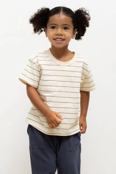 Leset Bebe Margo Stripe Tee In White