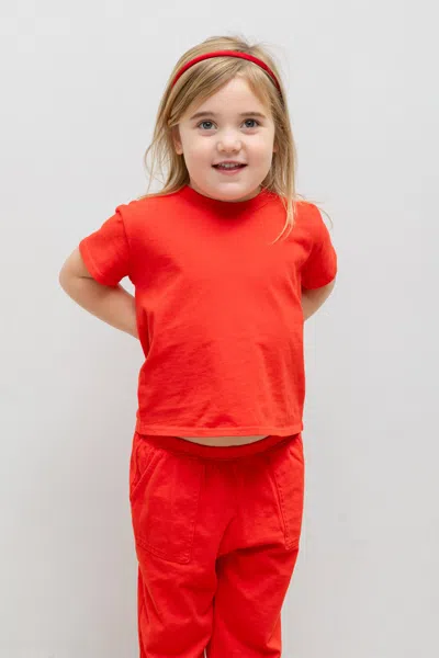 Leset Bebe Margo Tee In Red