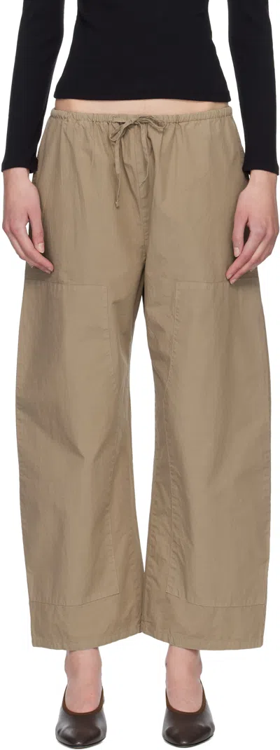 Leset Beige Kyoto Carpenter Trousers In Brown