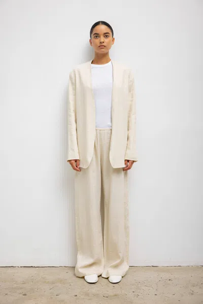 Leset Belle Wide Leg Pant In Oat