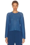 Leset Ben Crew Pullover Sweater In Blue