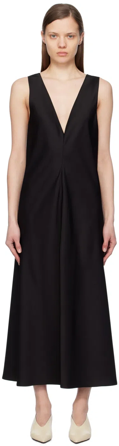 Leset Black Barb Midi Dress