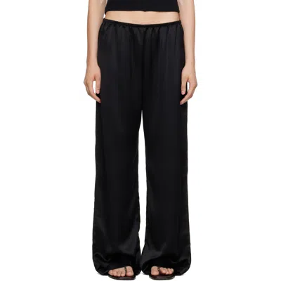 Leset Black Barb Wide Leg Lounge Pants