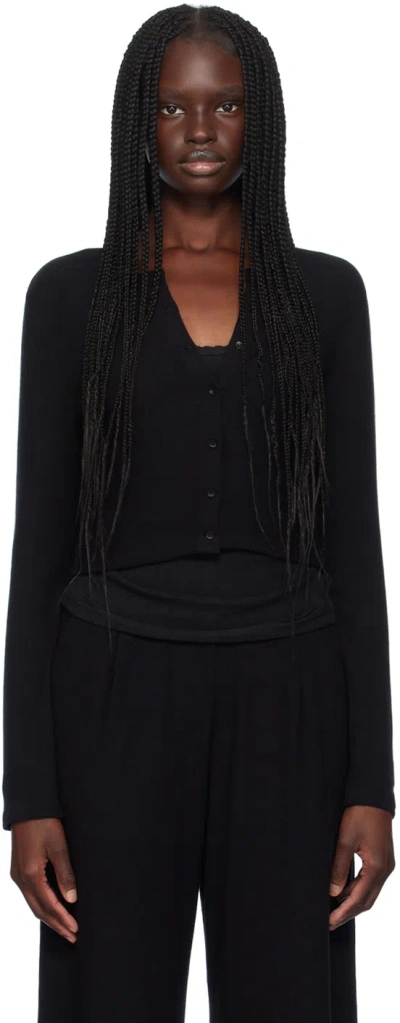 Leset Black Lauren Crop Ii Cardigan