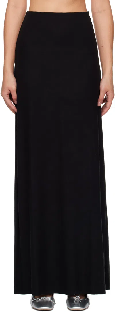 Leset Black Lauren High Waist Maxi Skirt