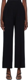 Leset Black Lauren Pleated Pocket Trousers In Black
