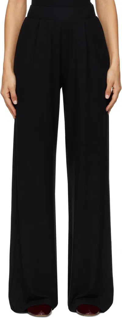 Leset Black Lauren Pleated Pocket Trousers
