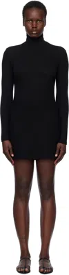 Leset Lauren Turtleneck Minidress In Black