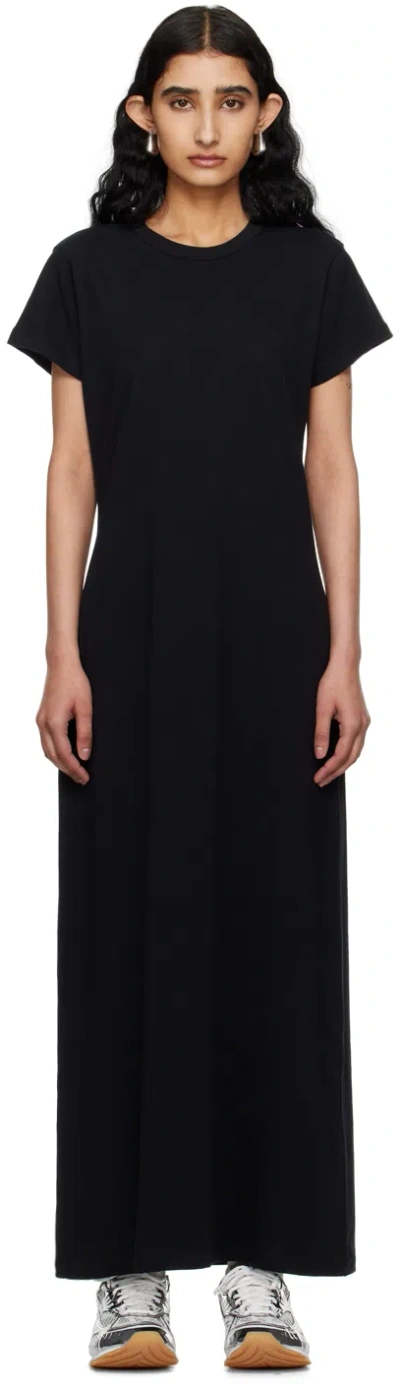 Leset Exclusive Margo Cotton T-shirt Maxi Dress In Black