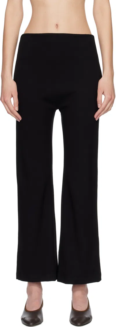 Leset Black Rio High Waist Flare Trousers