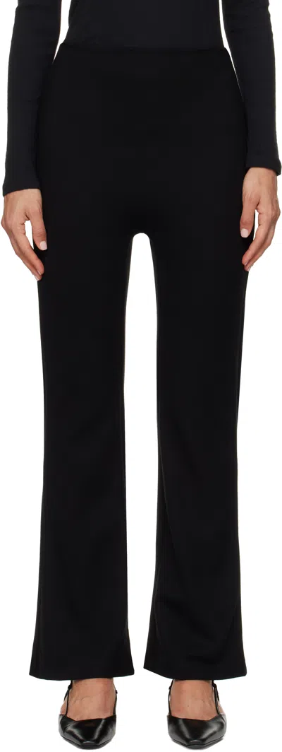 Leset Black Rio High Waist Flare Trousers