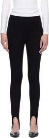 Leset Black Rio Stirrup Leggings In Black