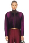 Leset Bobbi Crop Jacket In Purple