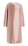 Leset Bobbi Satin Coat In Pink