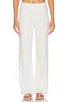 Leset Pointelle Boxer Pants Cloud Melange In White
