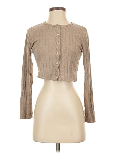 Pre-owned Leset Cardigan Sweater In Tan