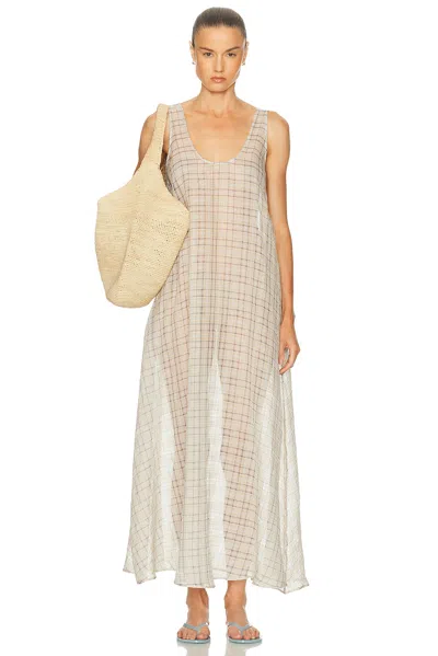 Leset Carmen Scoop Back Dress In Gray