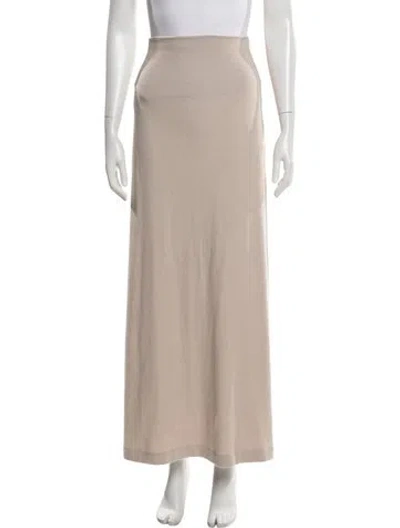 Pre-owned Leset Cashmere Long Skirt In Neutral