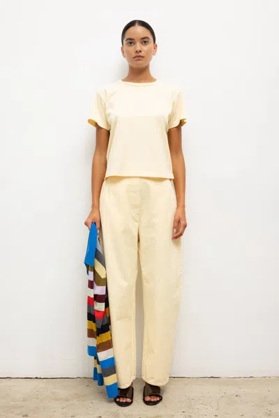 Leset Chloe Barrel Pant In Yellow
